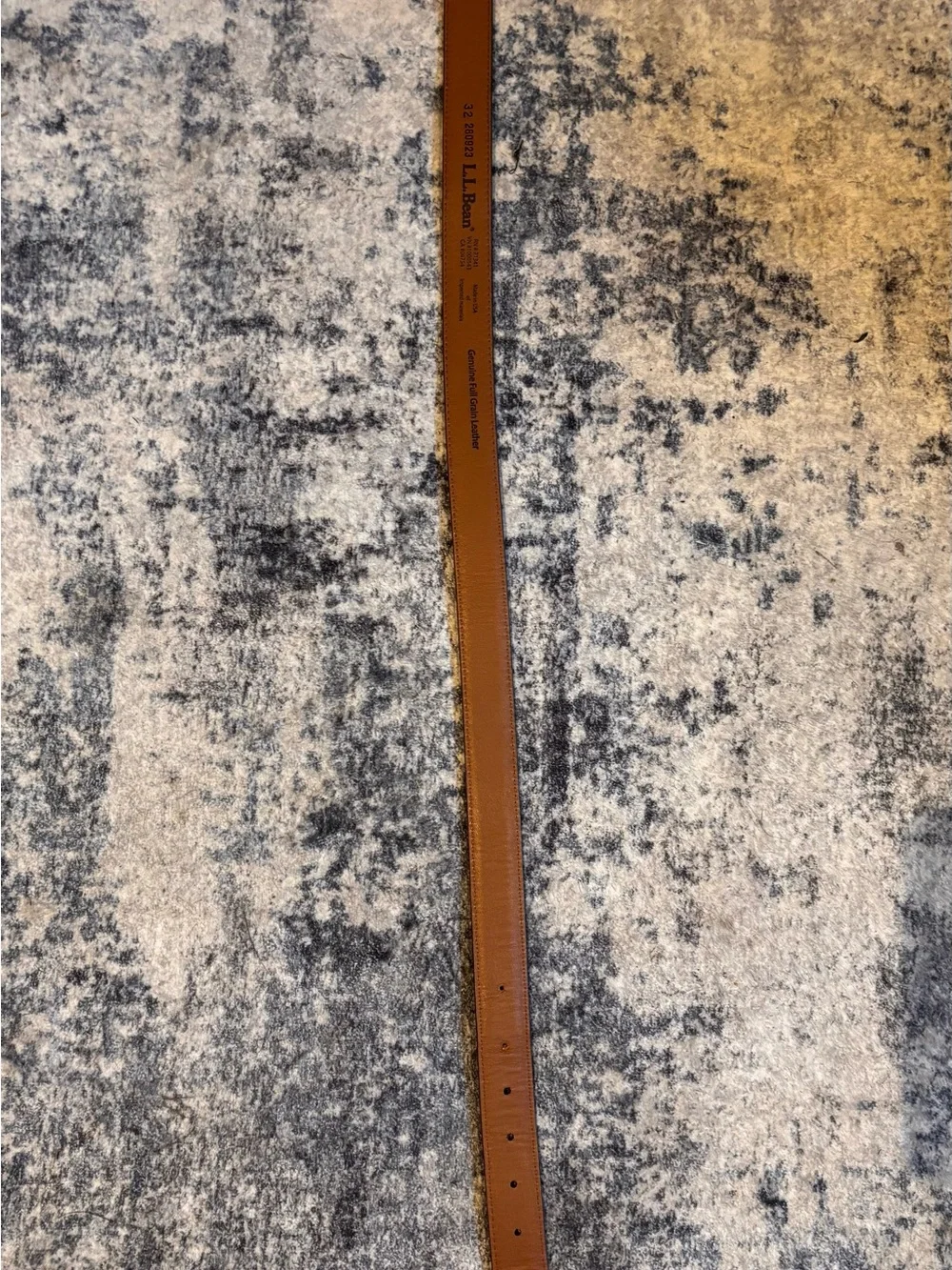 L.L.Bean Tan Full-Grain Leather Belt